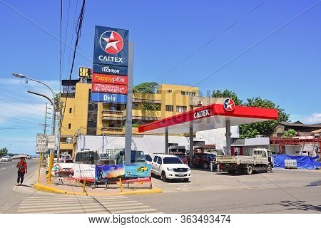 Cebu, Ph - June 17 - Caltex Fuel Gas Station Facade On June 17, 2017 In Cebu, Philippines.