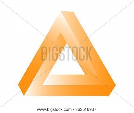 Abstract Colour 3d Spiral Shape. Vector Dimensional Object. Geometrical Polygonal Dimensional Object