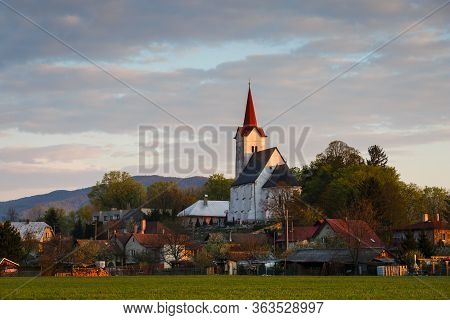 Church In Turciansky Dur Village Of Turiec Region, Slovakia.