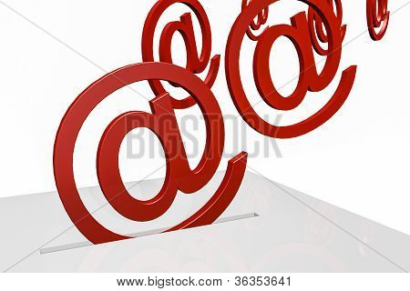 tecken på e-post