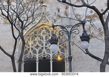Valencia, Spain - March 18, 2011: Detail Of The Lonja De La Seda In Valencia. Gothic Style Civil Bui