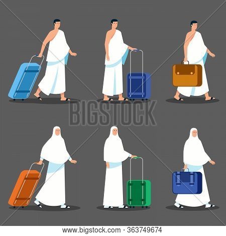Male And Female Pilgrims Ready For Pilgimage Trip To Mecca.