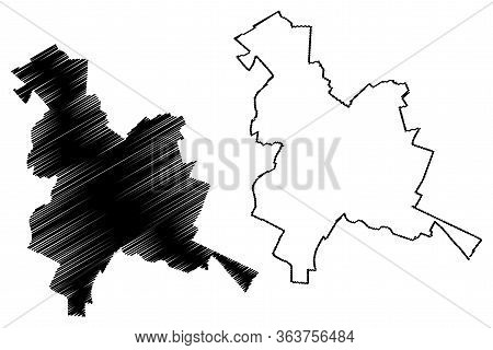 Reims City (french Republic, France) Map Vector Illustration, Scribble Sketch City Of Rheims Map