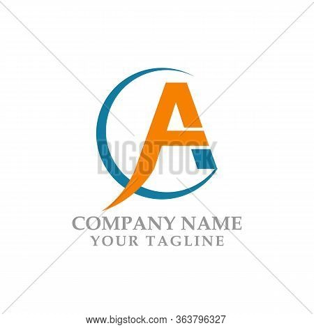 Latter Logo Design. The Letter A Logo. An Icon With The First Latter Name Of The Company Or Brand Is