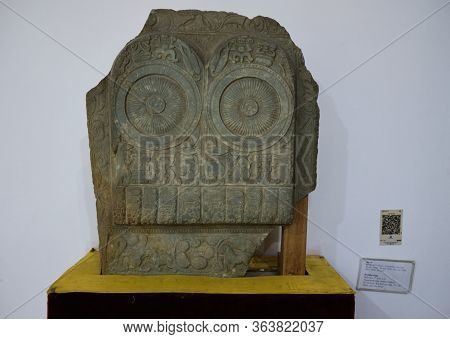 Buddha Pada, Artistic Representation Of Buddha Footprints In The National Museum Of India In New Del