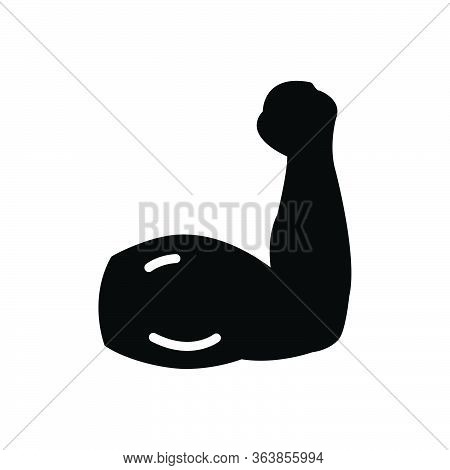 Black Solid Icon For Powerfull Power Strong Power
