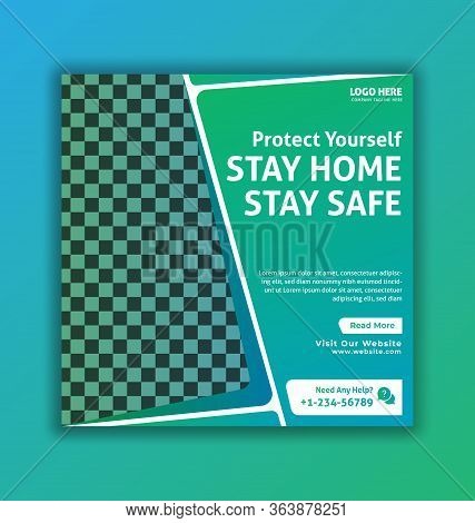 Covid-19 Coronavirus Social Media Banner Template, Medical Health Social Media Banner About Coronavi