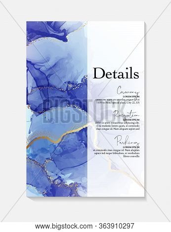 Abstract Liquid Background, Colorful Navy 2020 Gold Metallic Texture, Iridescent Holographic Foil In