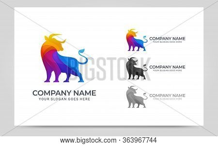 Modern Abstract Bull Logo Design. Vector Editable Logo