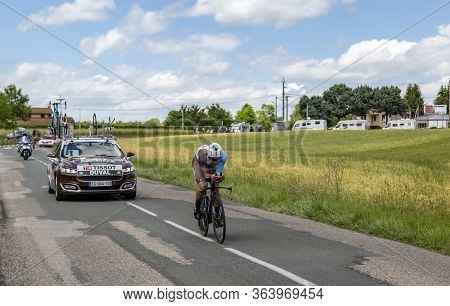 Bourgoin-jallieu, France - 07, May, 2017: The French Cyclist Julien Duval Of Ag2r La Mondiale Team R