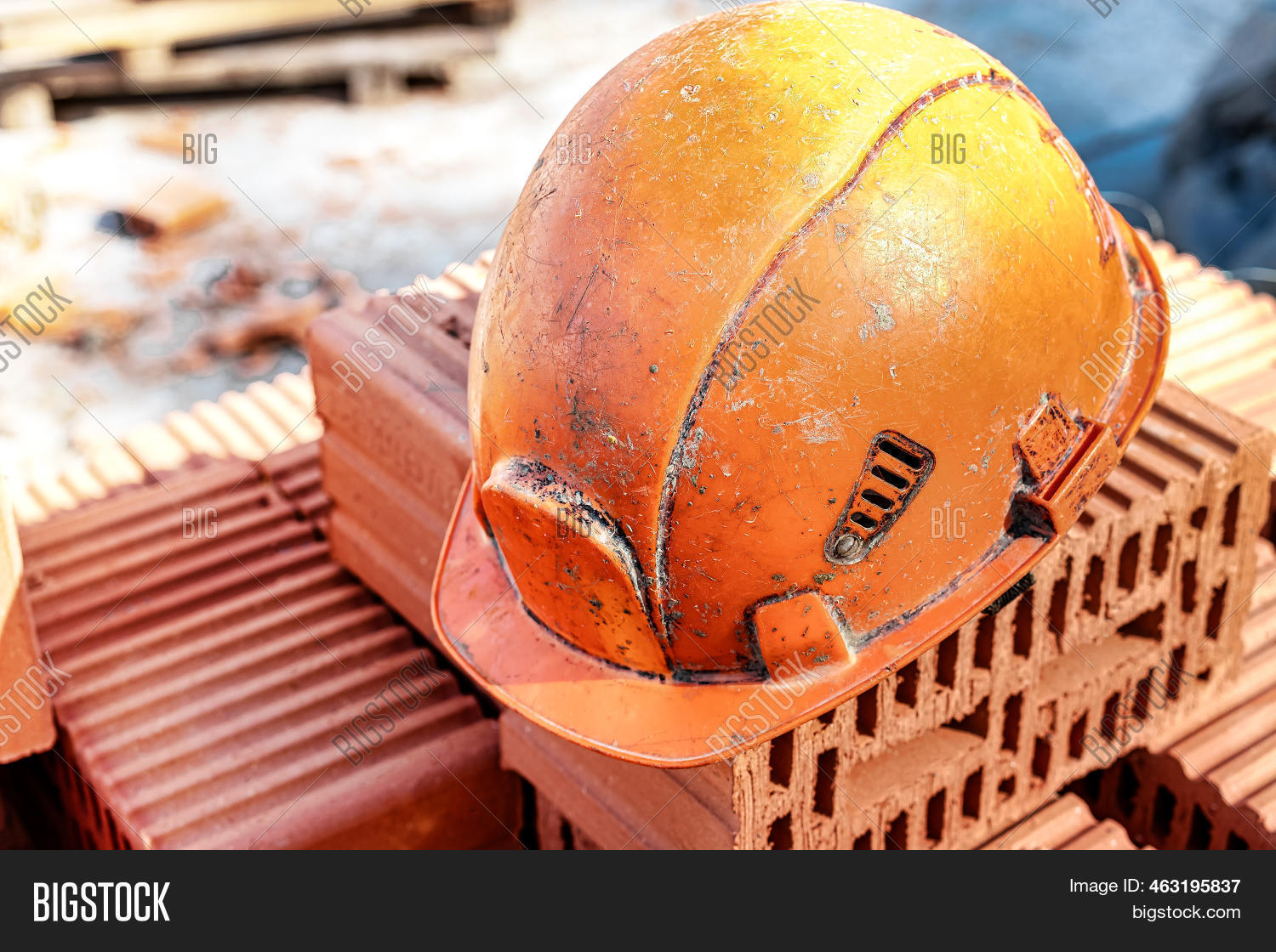 Orange Hard Hat Helmet Image & Photo (Free Trial) Bigstock