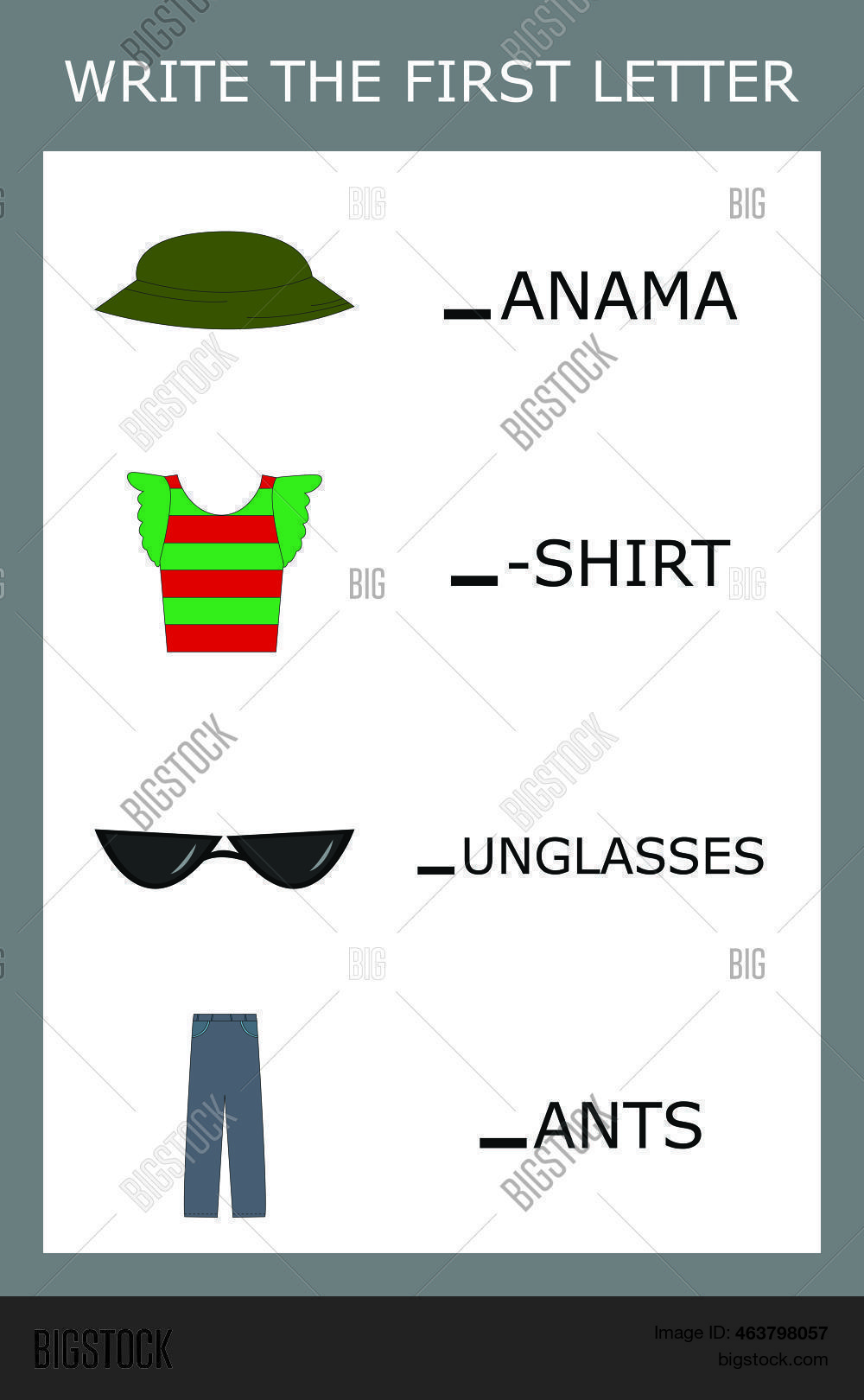 Write First Letter Vector & Photo (Free Trial) Bigstock