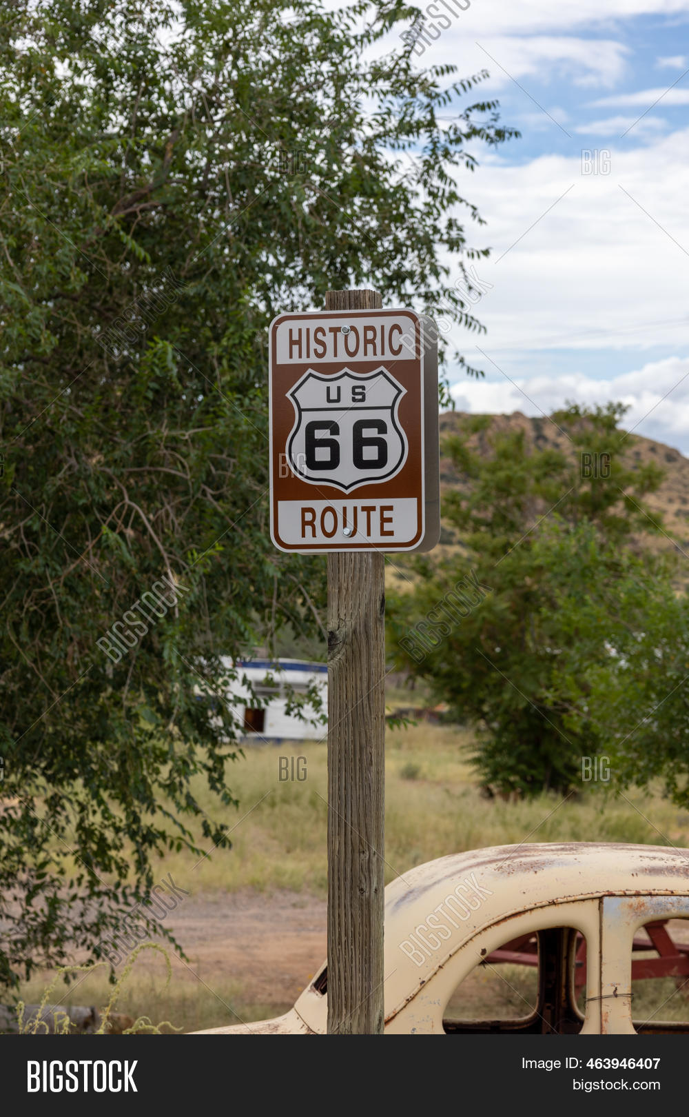 Route 66 Sign Posted Image & Photo (Free Trial) | Bigstock