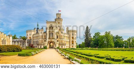 Hluboka Nad Vltavou, Czech Republic - 06 09 2022: Hluboka Castle, Historic Chateau In South Bohemia