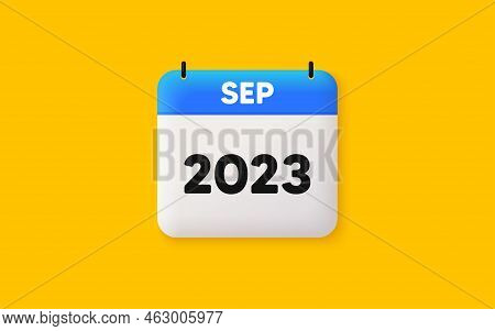 Calendar Schedule 3d Icon. September Month Icon. Event Schedule Sep Date. Meeting Appointment Planne