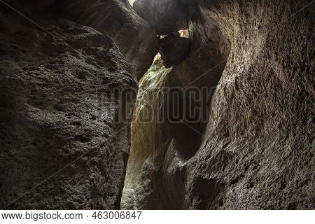 Dagestan Karadakh Gorge .sunlight In A Mountain Gorge.