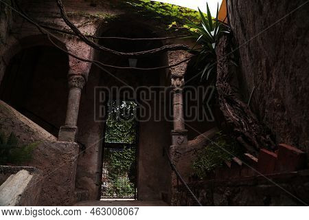 Detail Of Villa Cimbrone In Ravello, Italy. High Quality Photo
