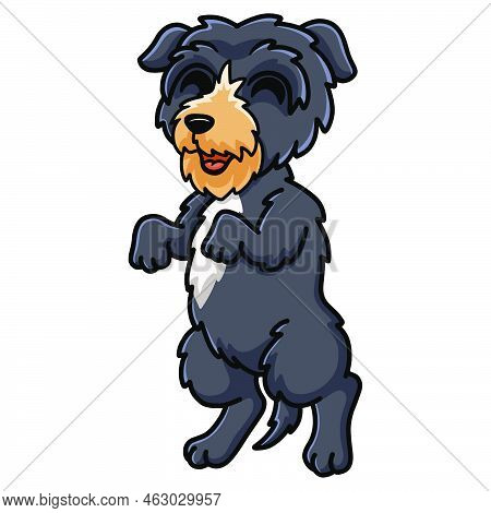 Vector Illustration Of Cute Deer Hound Dog Cartoon Giving Thumb Up