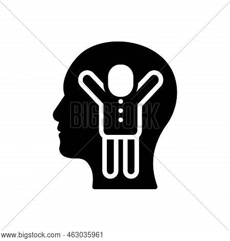 Black Solid Icon For Motivation Incentive Encouragement Stimulus Confident Ambitions Impetus