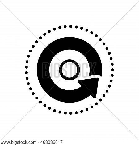 Black Solid Icon For Reload Refresh Restore Refill Restock Replace Renew Repeat Orientation Process