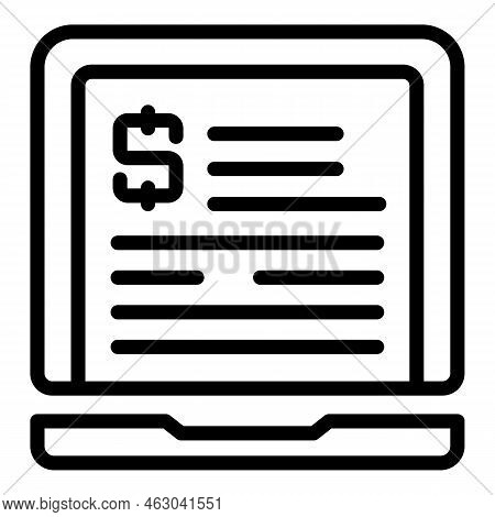 Dollar Monetize Icon Outline Vector. Video Money. Profit Data