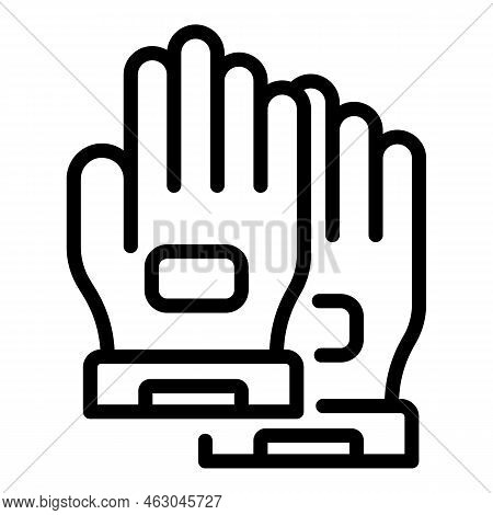 Sport Gloves Icon Outline Vector. Hand Snow. Glove Safety