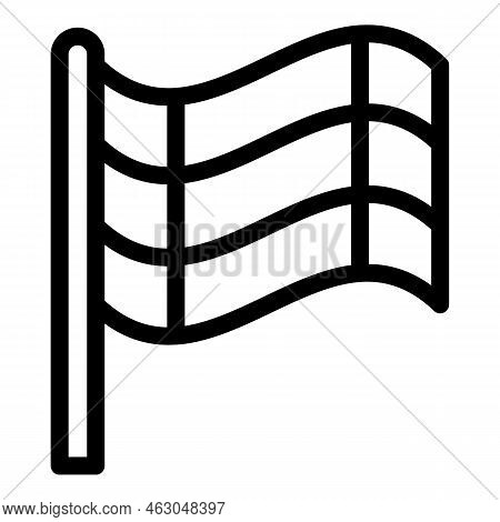 Racehorse Flag Icon Outline Vector. Horse Race. Jockey Sport