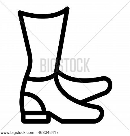 Jockey Boots Icon Outline Vector. Race Sport. Run Fast