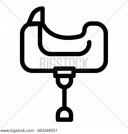 Horse Seat Icon Outline Vector. Sport Race. Derby Cup