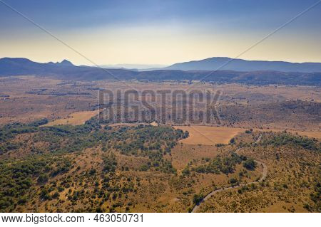 Aerial View Of Causse De Blandas Limestone Karst Highland Plateau In Occitanie, France.