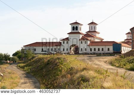 Jijila Commune, Garvan Village, Romania - September 19, 2022: Dinogeteia Monastery Dedicated To The 