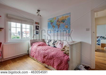 Stradishall, England - March 21 2016: Furnished Childs Bedroom Interior