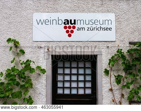 Au Zh, Switzerland - September 15.2022: Weinbaumuseum- Viticulture Museum On The Au Peninsula By Zur