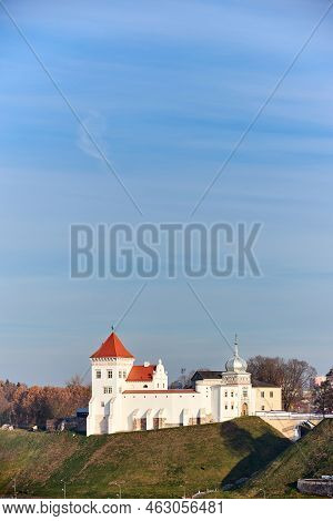 Grodno, Belarus - October 2021: Grodno Old Castle On Castle Hill, An Ancient Oldest Royal Castle Of 
