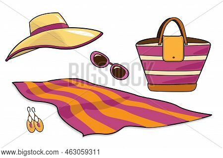 Vector Seamless Pattern Summer Vacation Beach Sia