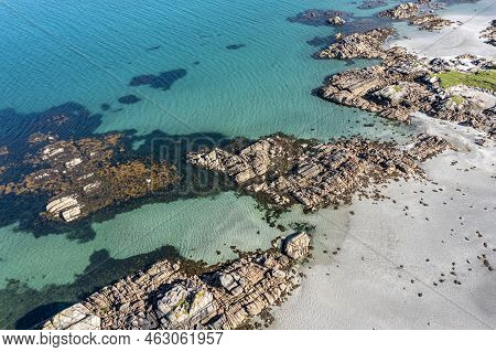 Aerial View Of Cloughcorr Beach On Arranmore Island In County Donegal, Republic Of Ireland