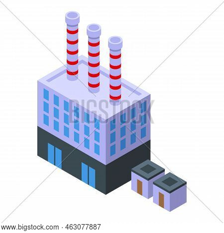 Quarry Factory Icon Isometric Vector. Mine Industry. Construction Loader