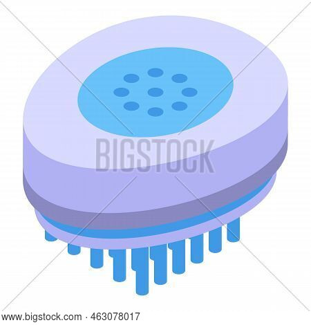 Rubber Dog Brush Icon Isometric Vector. Spa Pet. Grooming Salon