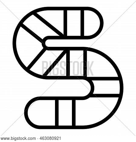 Rain Worm Icon Outline Vector. Garden Earthworm. Dirt Animal