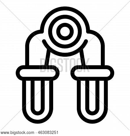 Activity Espander Icon Outline Vector. Elastic Arm. Tracker Sport