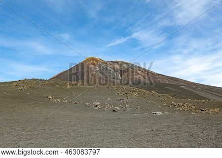 View From Funivia Del Etna Cable Railway To Etna Volcano. Sicily, Italy