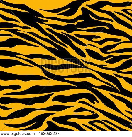 Pattern Texture Tiger Orange Stripe Repeated Seamless Black Jungle Safari