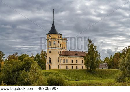 Ancient Beep Castle (marienthal) On A Cloudy September Day. Pavlovsk, Vicinity Of St. Petersburg. Ru