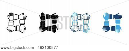 Collaboration Group Team Job Linear Pictogram. Company Participation Line Icon. Teamwork Alliance Pa