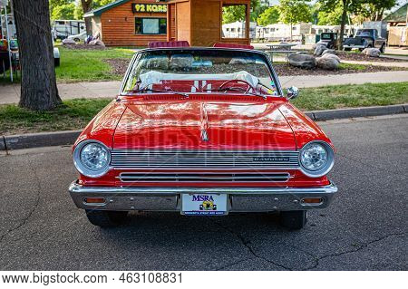 Falcon Heights, Mn - June 19, 2022: High Perspective Front View Of A 1964 Amc Rambler American 440 C