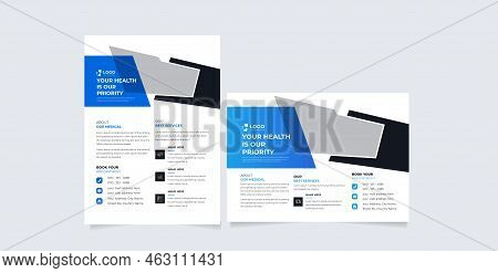 Corporate Healthcare And Medical Cove A4 Flyer Design Template For Print And Medical Brochure Design