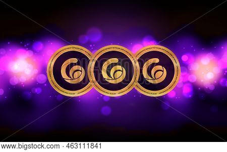 Radio Caca-raca Crypto Currency Images. 3d Illustration. Digital Coins.