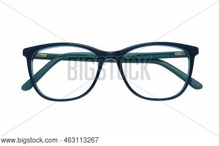 Eyeglass Frames, Lenses, Various Colors, Both Metal And Plastic, On A Beautiful Colored Background.
