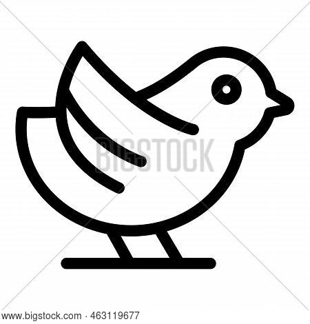 Fly Sparrow Icon Outline Vector. Bird Flight. Tree House