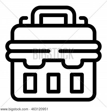 Toolkit Icon Outline Vector. Tool Box. Open Kit